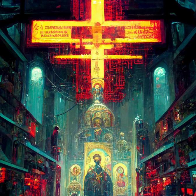 “Cyberpunk Orthodox Church”