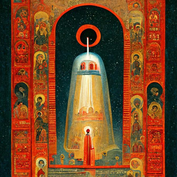 “Futuristic Eastern Orthodox Icon”