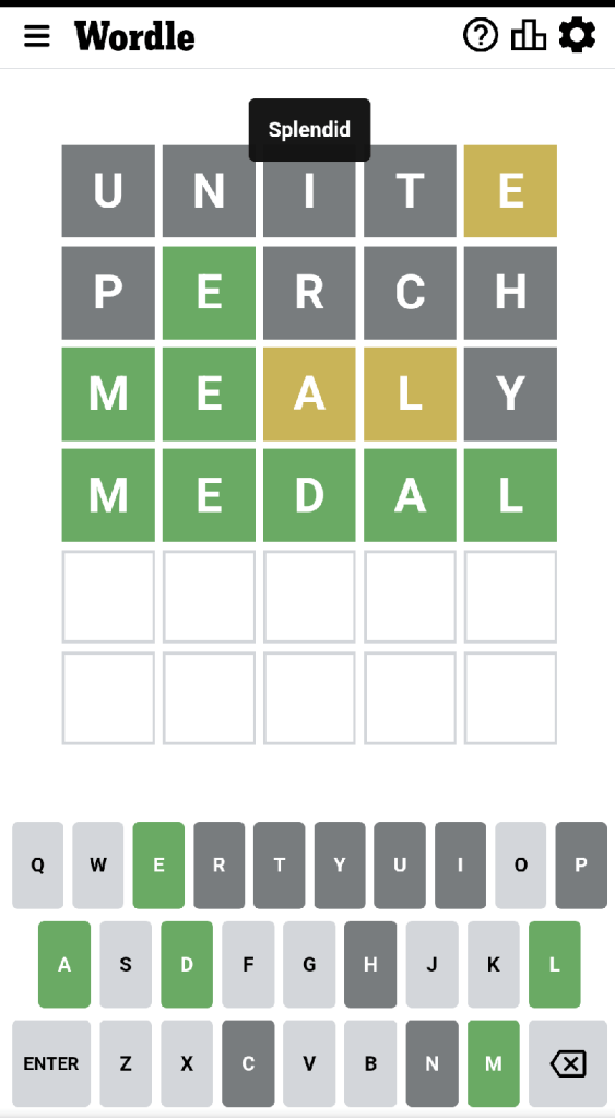 Wordle #510 Game board