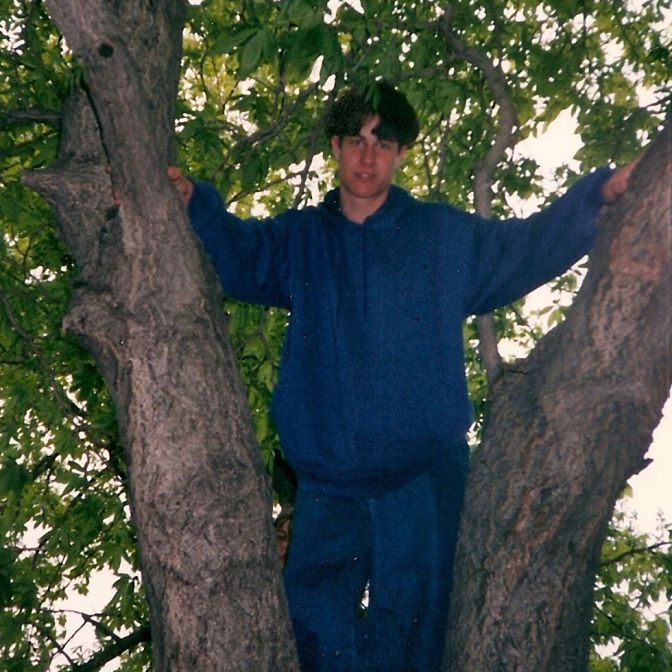 Charlie in a tree called Peter 1996