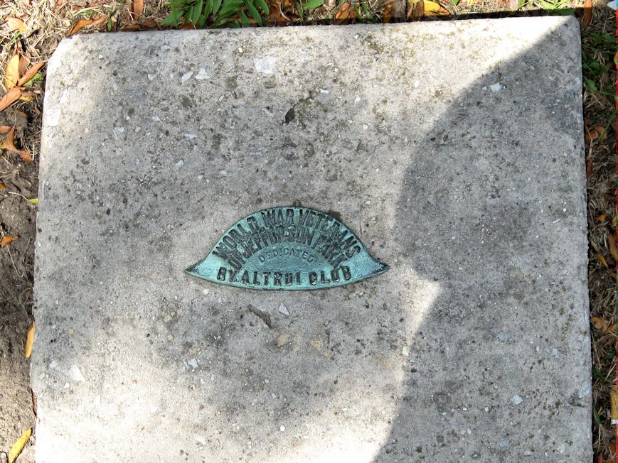 World War Veterans Jefferson Park Chicago Altrui Club sidewalk stamp 