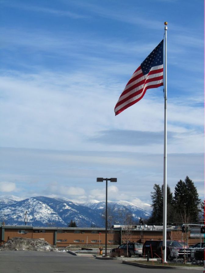 United States flag Sandpoint Idaho