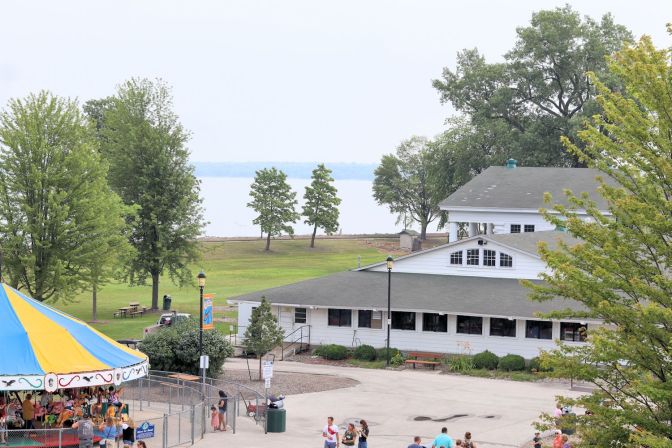 The view from the small ferris wheel at Bay Beach