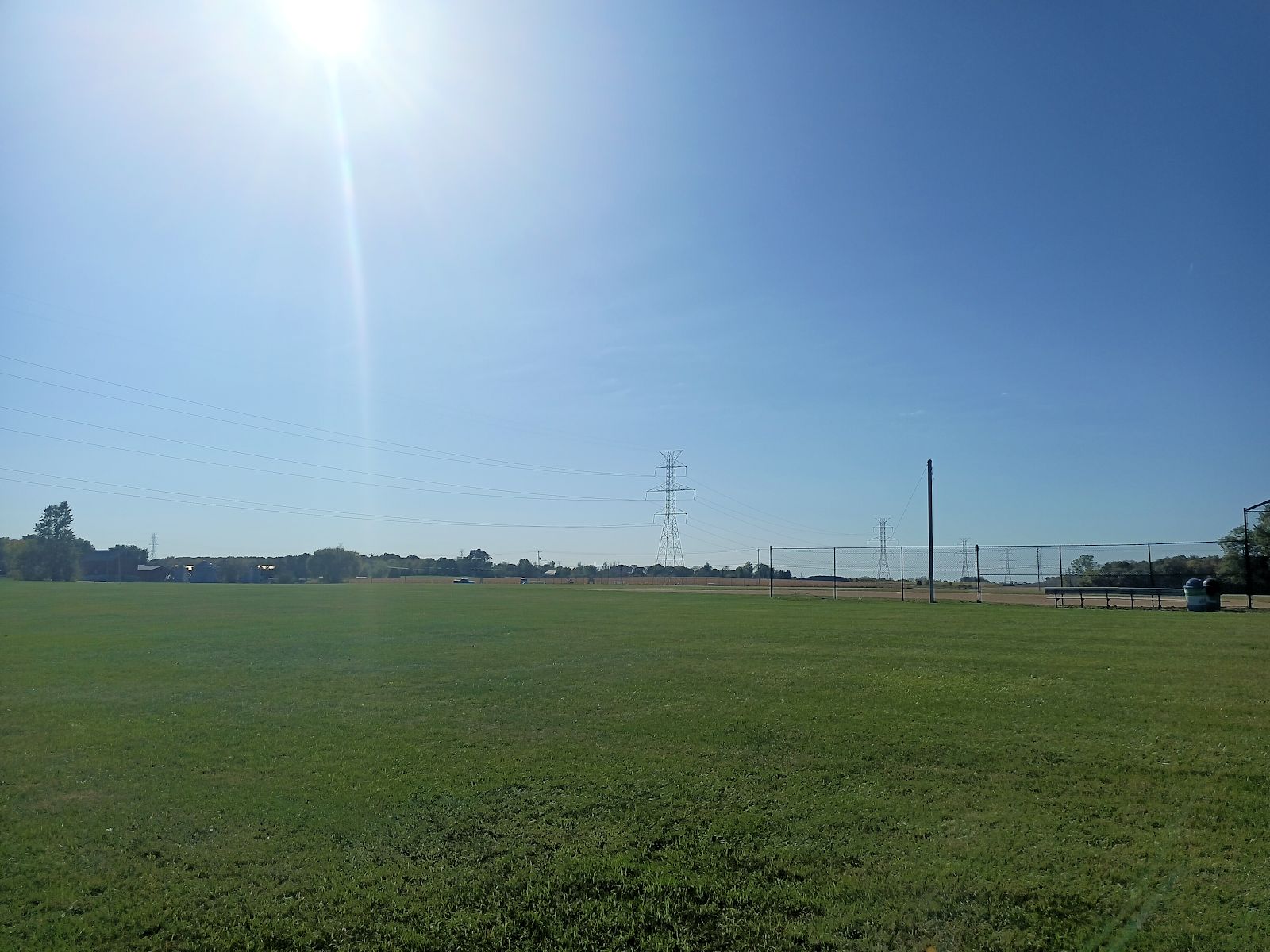 blue sky sunshine field electricity