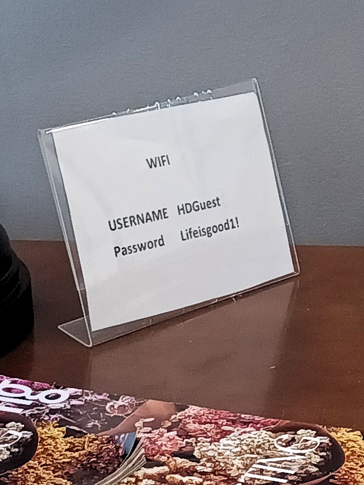 Life is Good password wifi