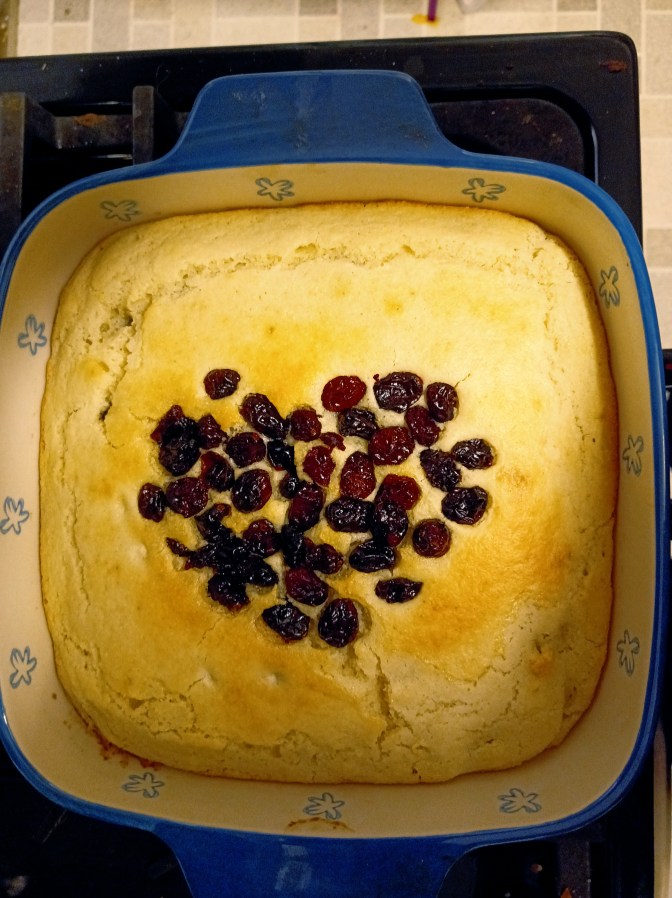 Cornbread with cranberries
